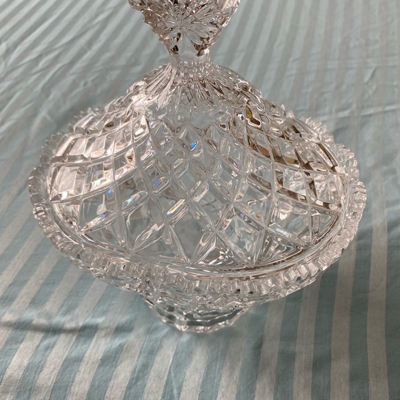 Marquis by Waterford dish with fan lid - Picture 2 of 11